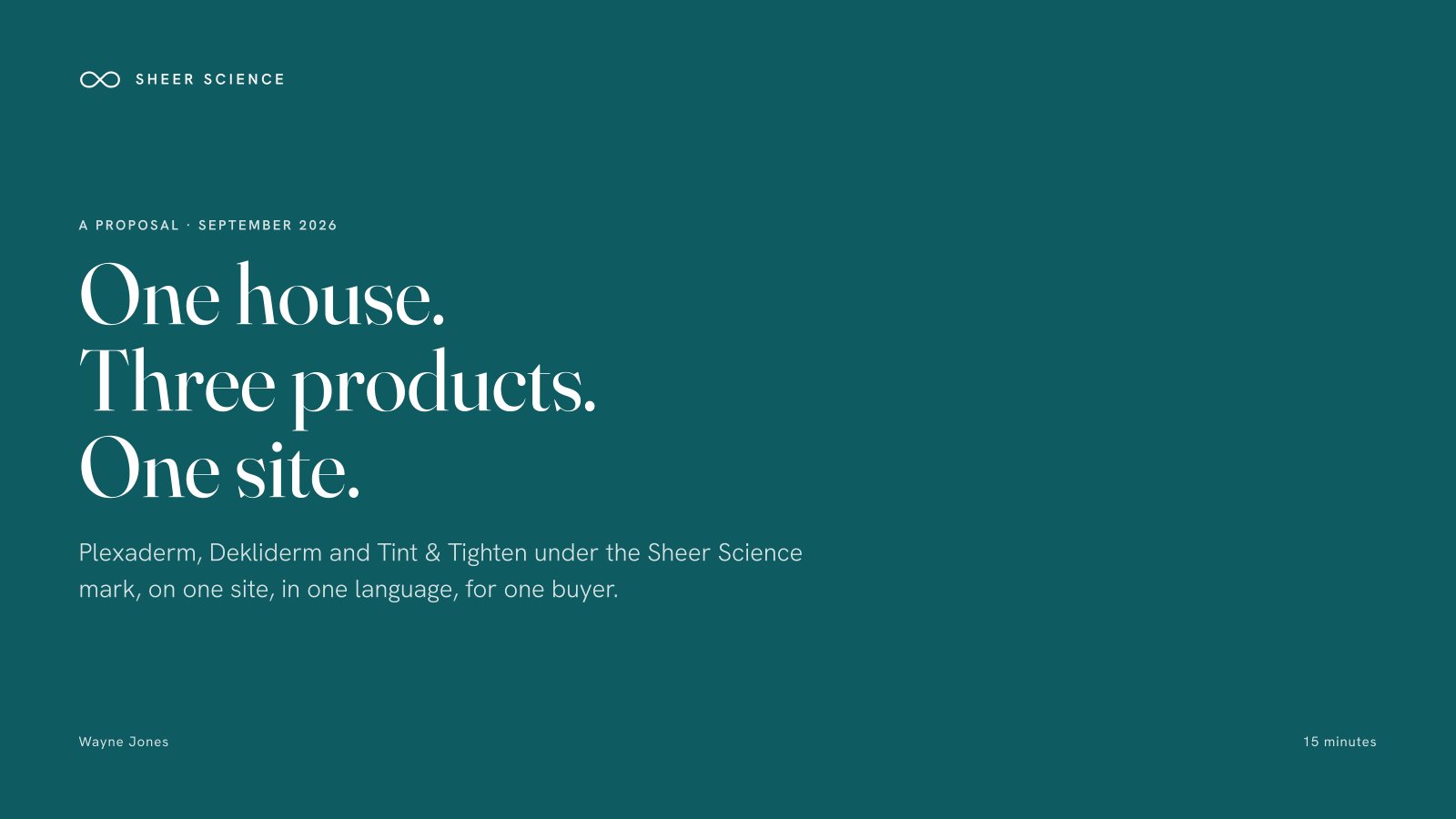 One house. Three products. One site.