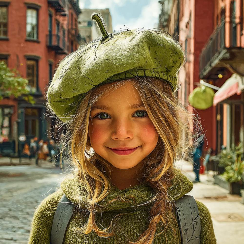 Lilypad beret — realized on figure