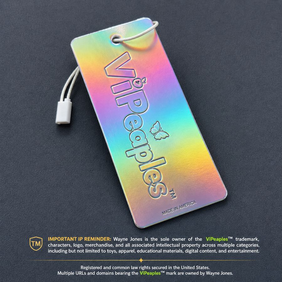 VIPeaples holographic hangtag
