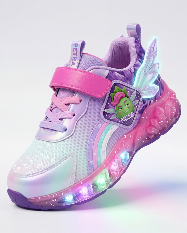 Petra light-up sneaker with wing detail