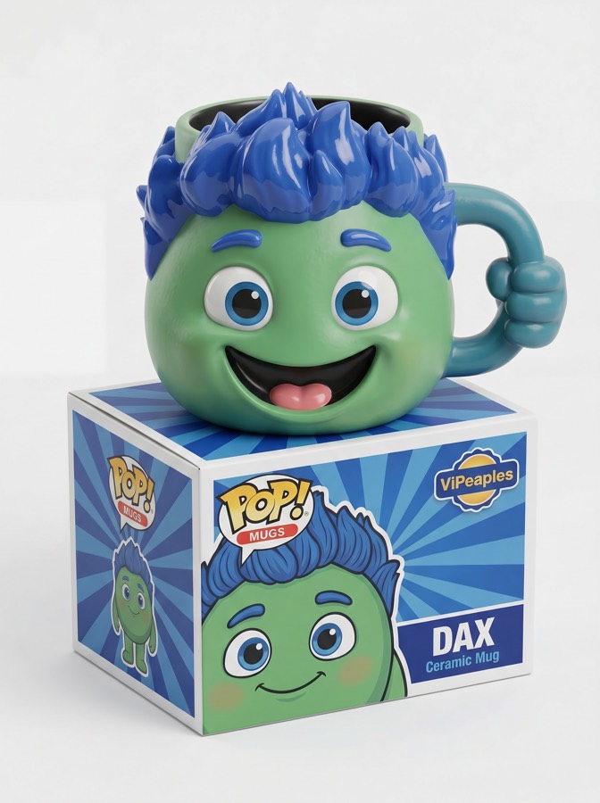 Dax collectible ceramic mug in retail packaging